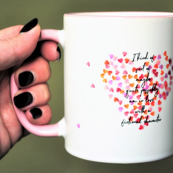 NWOT! 'In Love with a Fictional Character' Mug - Picture 5 of 5